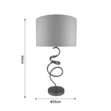 Veioza Valou, aluminiu si textil, D35x65 cm - Veioza Valou aluminiu auriu si tesatura, alba, 35x35x65 cm, imagine suplimentara