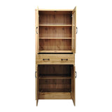 Vitrina-șifonier multifunctionala Nisso, Lemn, Alb - Stejar, 80x40x184 cm - Stejar