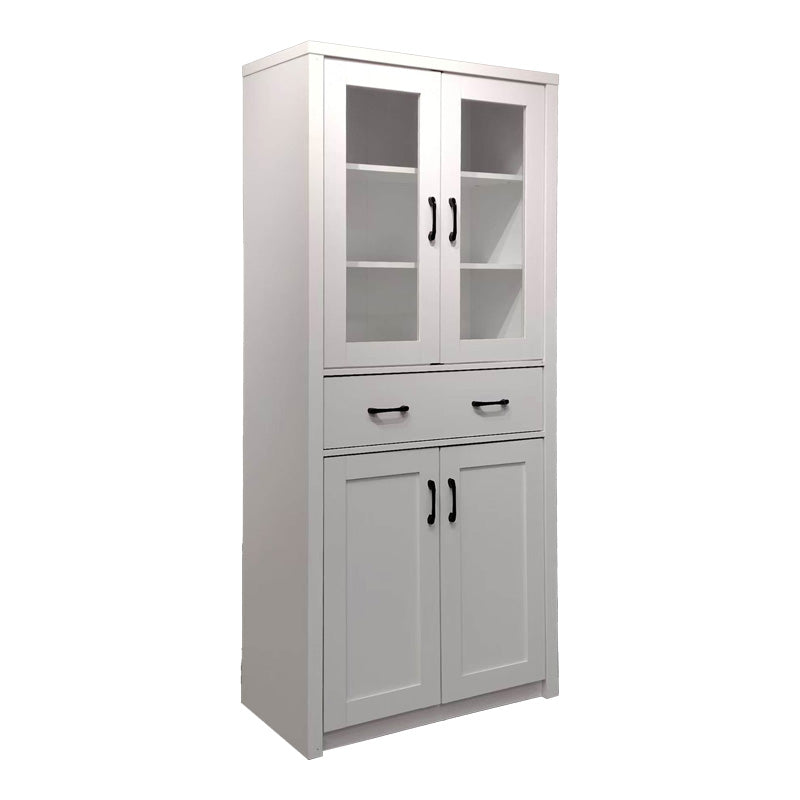 Vitrina-șifonier multifunctionala Nisso, Lemn, Alb - Stejar, 80x40x184 cm - Vitrina-șifonier multifunctionala Nisso, Lemn, Alb - Stejar, 80x40x184 cm