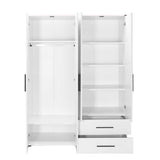 Dulap Haine GRD-642-BB-3 Home Collection® White, 4 usi si 2 sertare, Alb, 137x187x52 cm