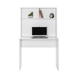 Birou CMU-190-BB-1 Home Collection® White cu biblioteca, Alb, 90x148x52 cm